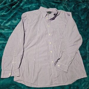T Harris London Plaid Button Down Dress Shirt Mens XL Extra Large‎